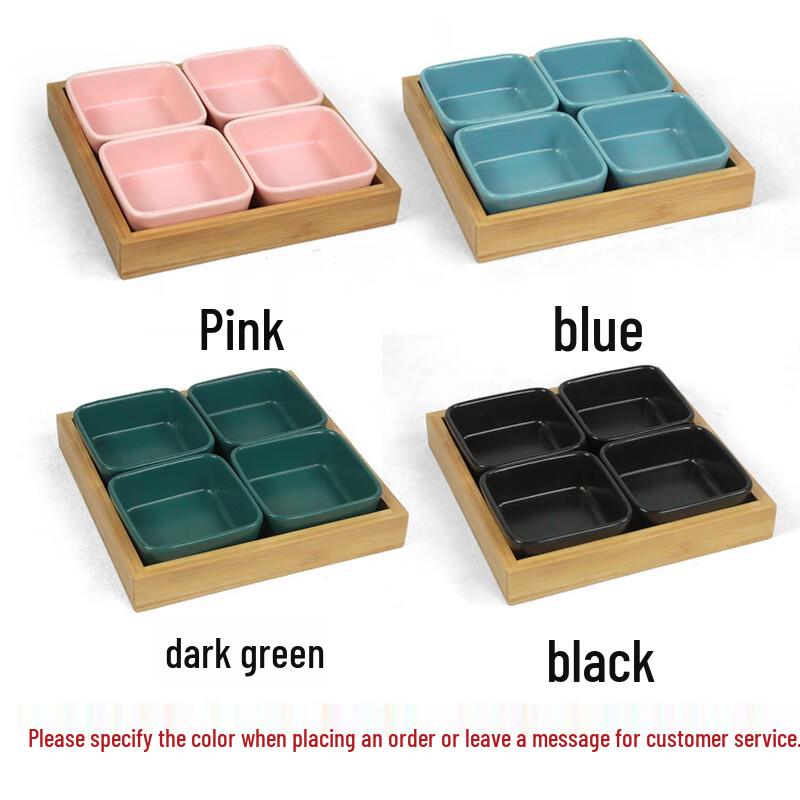 ZISIZ Divided Ceramic Snack Platter Set