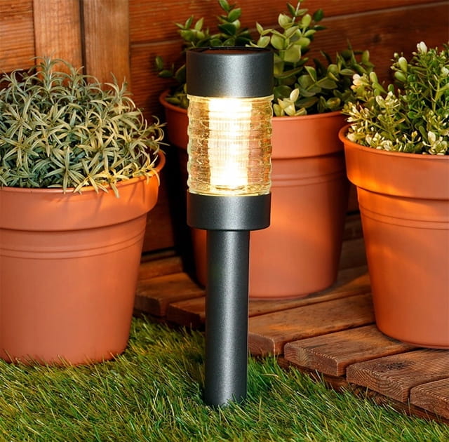 Solar Garden Lamp LED 27003000K Warm White Light Twilight Sensor