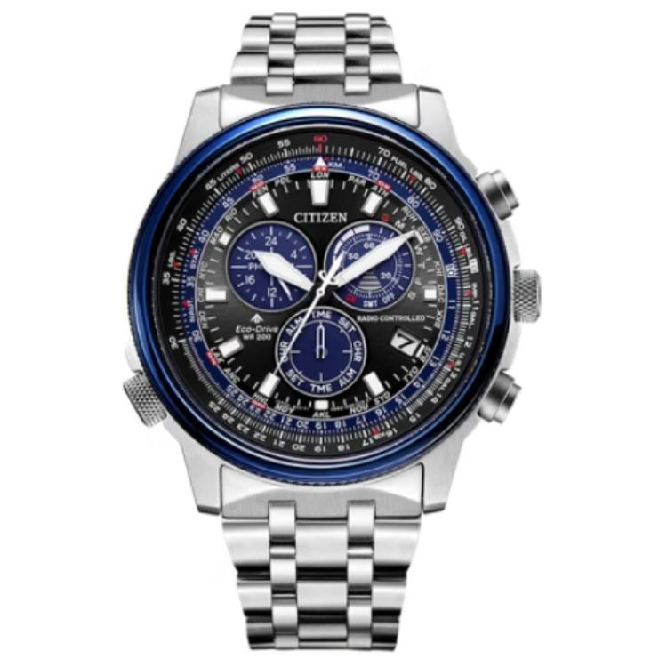 CITIZEN Light Powered Quartz Movement Stainless Steel Strap Watch Men s Watches Black Dial CB5866-55E Black Dial