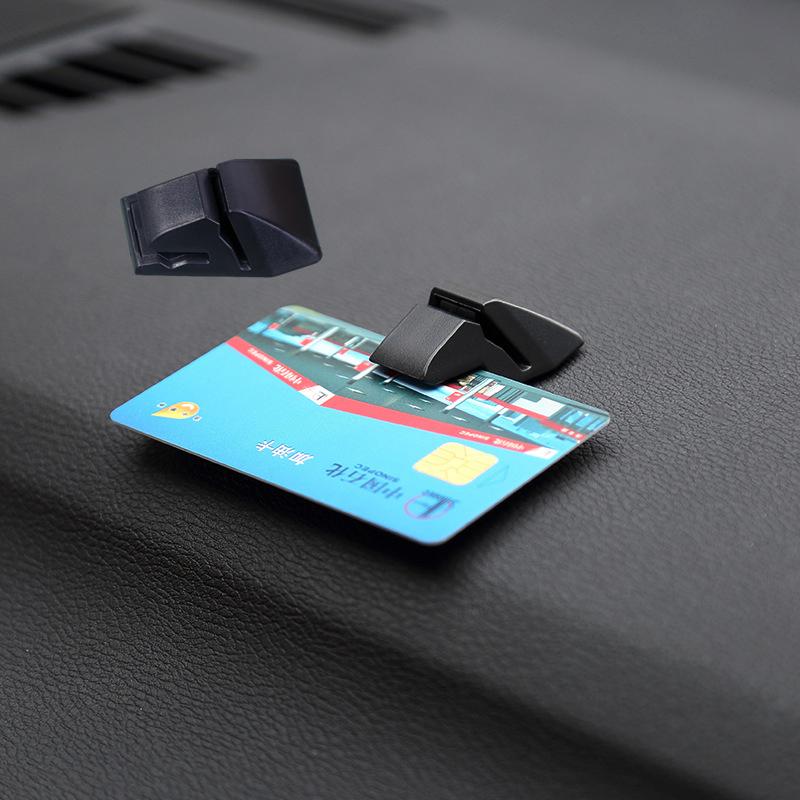 Grampo de cartão de carro multifuncional, suporte fixo para cartão de estacionamento, acessórios para automóveis, suporte temporário para cartão de estacionamento, interior do carro