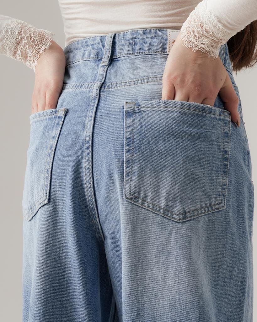 ZEO Basic 3550 34 Light Blue Wide Jeans