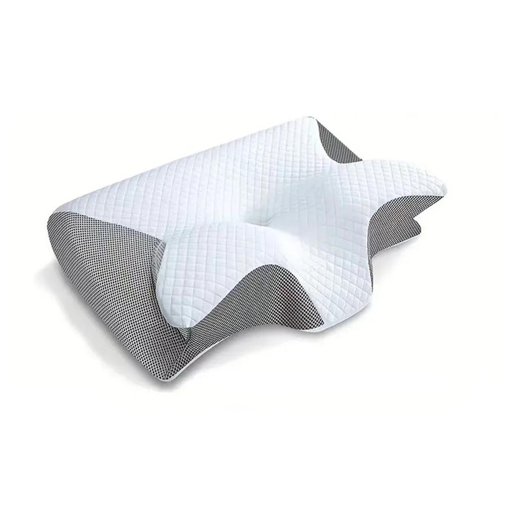 Memory Foam Cervical Pillow Ergonomic Contour Orthopedic Neck Pain Relief Sleeping Support Breathable Removable Cover