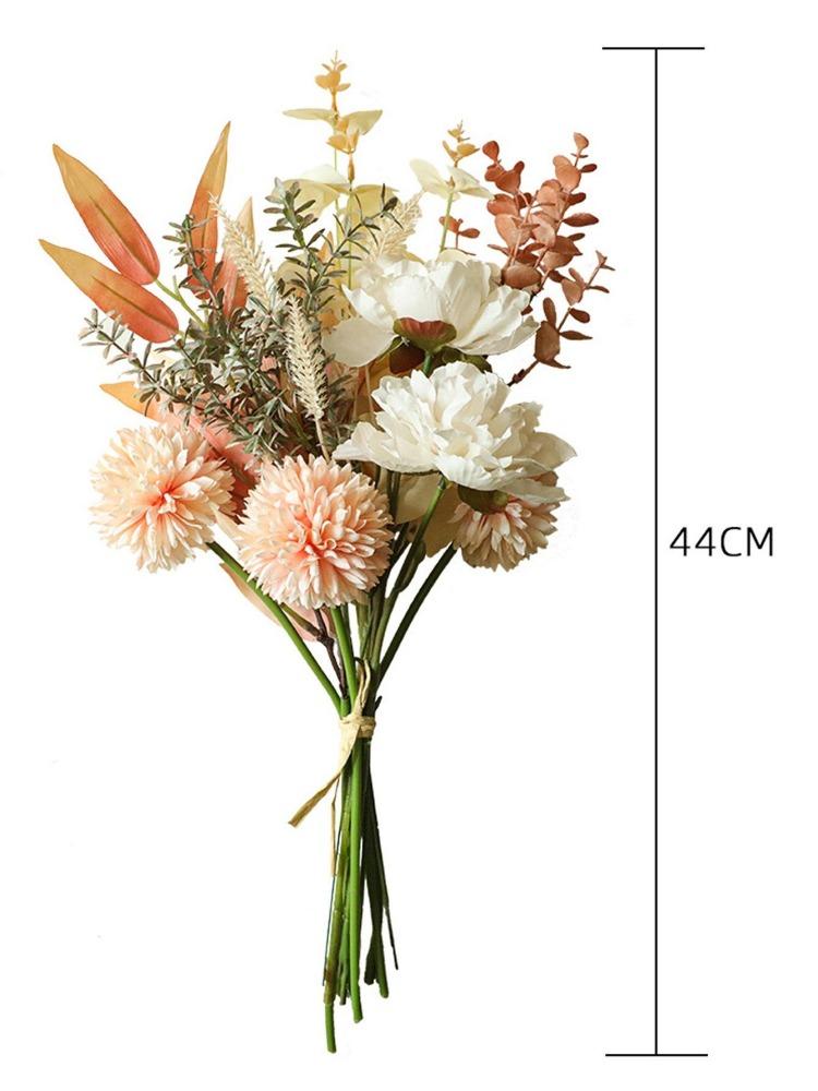 1 bunt kunstig blomst løvetann peon hybrid bukett høstblomst for DIY hjemme bryllupsfest juledekorasjon