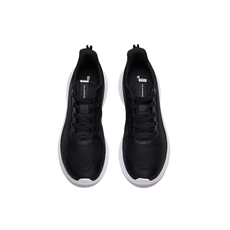 Anta Cushioning Breathable Wear-Resistant Slip-Resistant Low-Top Running Shoes Men's Black Sneakers 112125570S-1