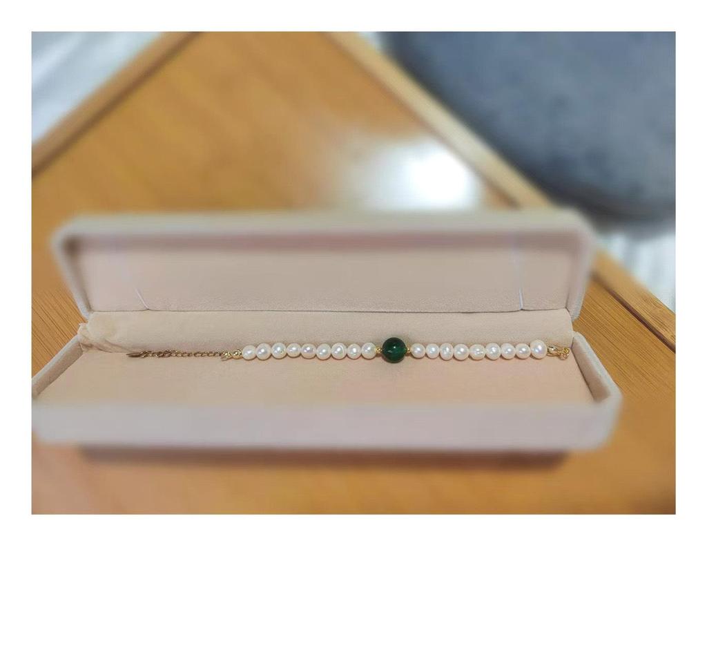 Elegant Sky Blue Hetian Jade & Pearl Beaded Charm Bracelet for Women - Best Friend Gift