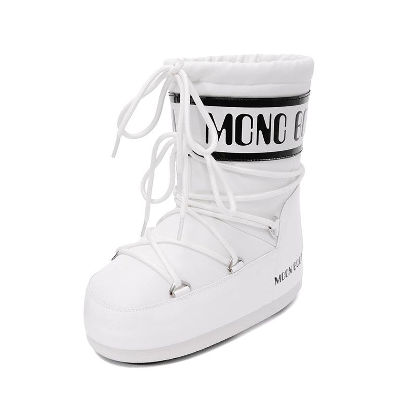 Xiaohongshu popular snow boots women's 2025 winter thickened warm cotton boots non-slip and wear-resistant straps bread boots