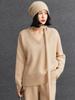 Women's V-neck Cashmere Sweater - 2026 Autumn/Winter, Gentle Style, Loose, Slimming, Thick Base Layer Pullover.