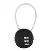 Ball Shaped Hiking 3 Digit Combination Steel Wire Bicycle Lock Gym Padlock Trunk Locks Code Lock
