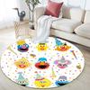 Sesame Street,Round Area Rug,Carpet Rug for Living Room Bedroom Sofa Playroom Decor,Non-slip Floor Mat
