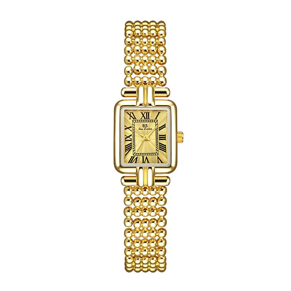 NEW Ladies Watches Fashion Gold Bracelet Women Luxury Vintage Quartz Watches Simple Square Dial Female Dress Gifts Waterproof