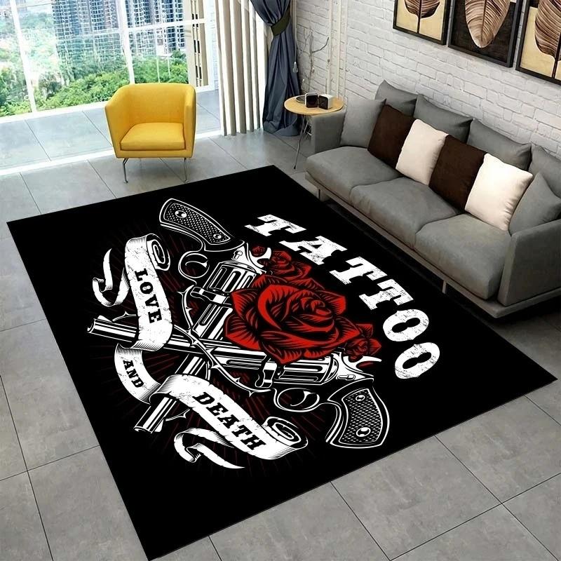Tattoo Studio Carpet Mystic Witchcraft Carpet for Living Room Decorations Sofa Table Large Area Rugs Tattoo Studio Doormat Decor