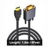 1Pcs 1.8 Meters Dp Male To Vga/Dvi Cable Male Converter Gold-Plated Connector 1080P For Computer Desktop Laptop Pc Monitor