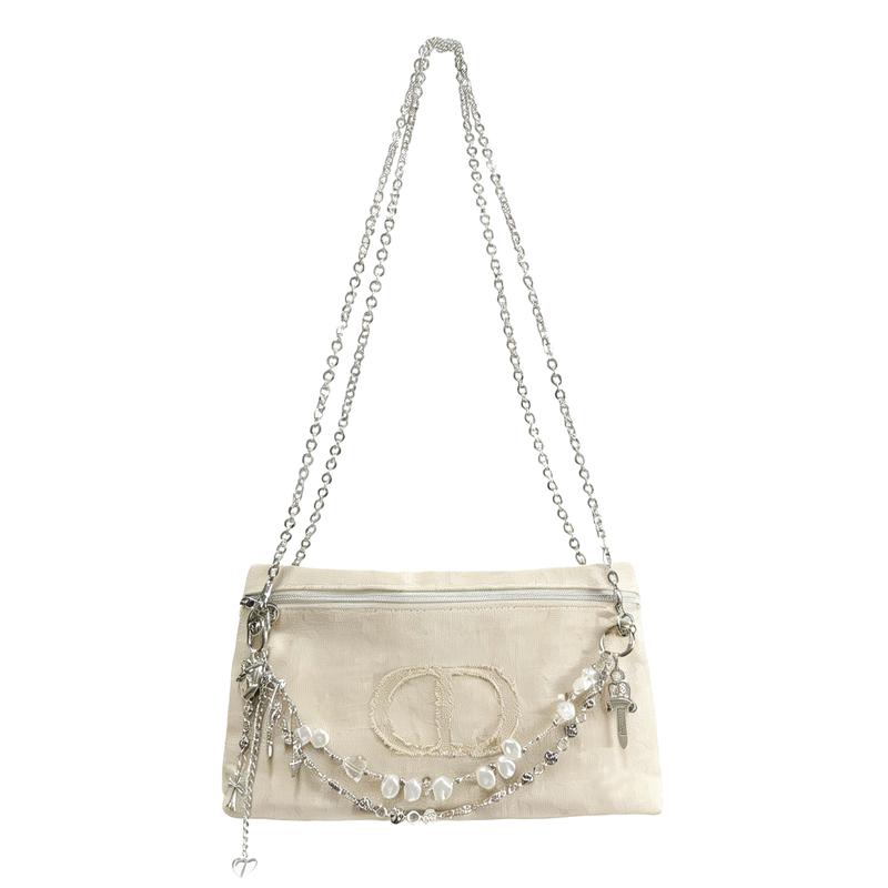 Dior DIY Style Cosmetic Bag Moonlight Concerto, Niche High-end Sense, Versatile Classic, Trendy Retro, Simple and Fashionable, Commuter Bag,