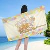 Popular Cute R-rilakkumas bear Beach Towel Colorful Bath Towels for Girl Microfiber Quick Dry Custom Sand Free Beach Yoga Spa