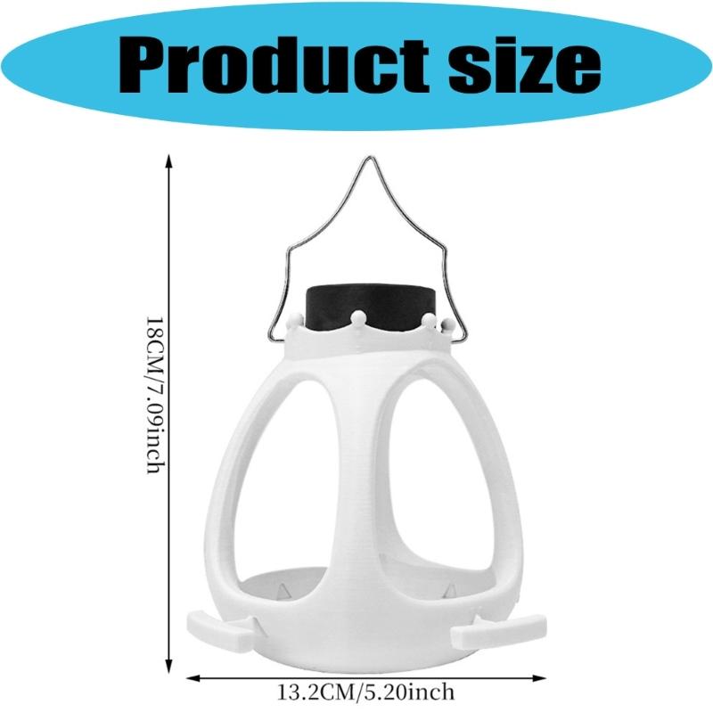 Plastic Wild Bird Feeder Feeding Tray Solar Light Food Container Easy Fill Hanger For Backyard Bird Watching
