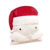 Christmas Festives Santa Print Cloth Gift Sacks With Easy Pull Cord For Holiday Treats And Ornaments