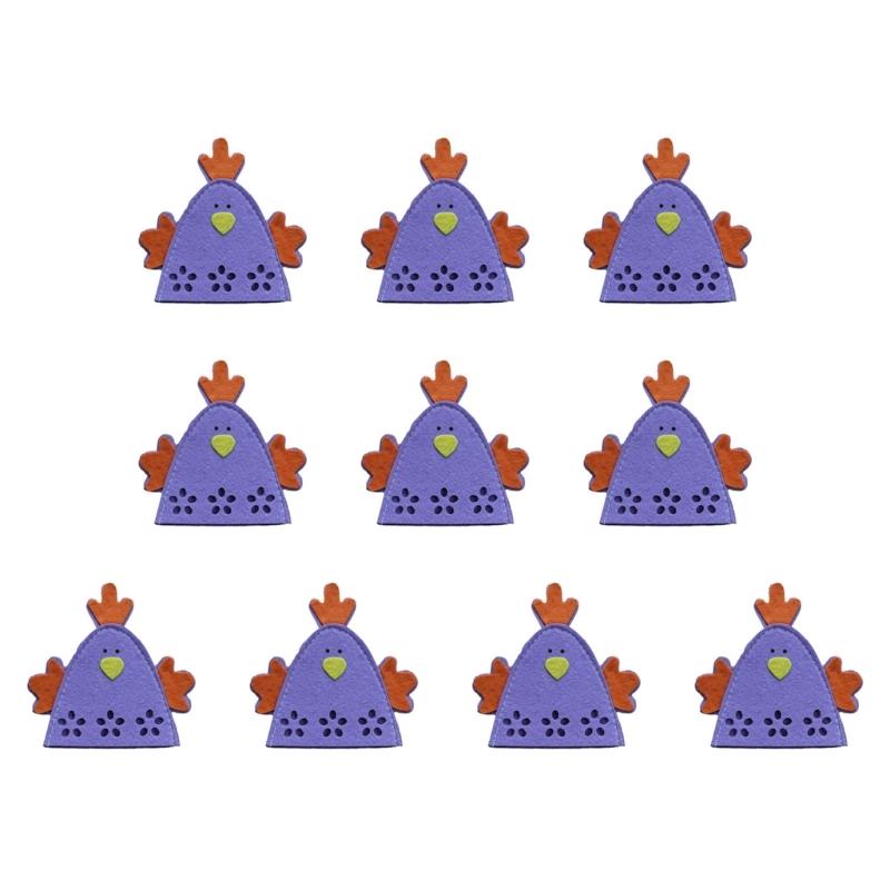 10pcs Holiday Themed Eggs Wraps Covers Features Lovely Chick Pattern For Holiday Party Decoration And Displays