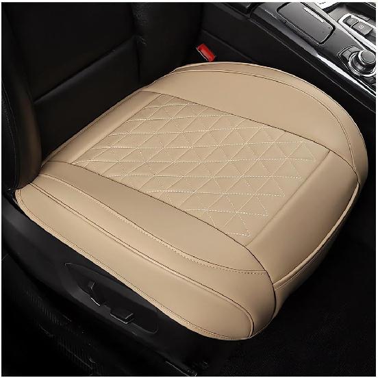 Augeny Car Front Bottom Seat Cover, Leather Auto Front Seat Full Wrap Protection Cushion, Anti-Slip Seat Cover Pad Fit for 95% Vehicles, Universal