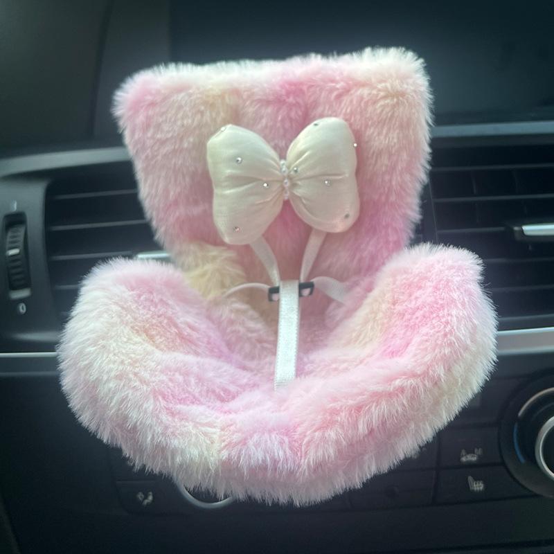 Sedile Labubu Fluff Giocattolo per auto moderazione Adatto per Labubu 2.0 Fragranza Decorazione bowknot