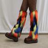 Pelz-Beinwärmer Damen flauschige Sockenabdeckung neue Imitation Fuchsfell Winter Kniepolster Beinabdeckung vielseitige Fußabdeckung warme Schuhabdeckung Trend
