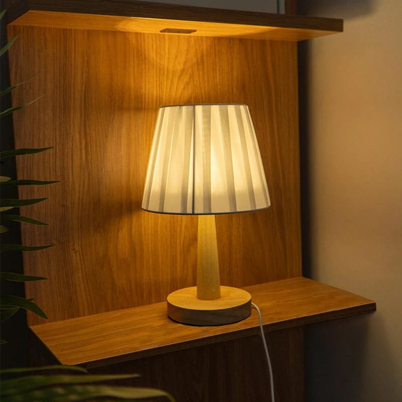 Xiaomi Nordic Plise Masa Lambası Kendin Yap Katlanabilir 5V USB 220V Sanat Atmosferi Yatak Odası Başucu Gece Lambası Ev Dekorasyonu