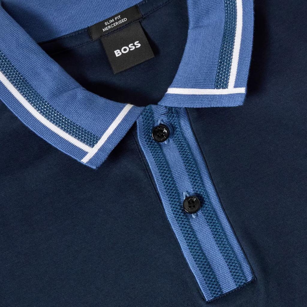BOSS Herren Polo-Shirt mit Kontrastdetails, kurzärmelig