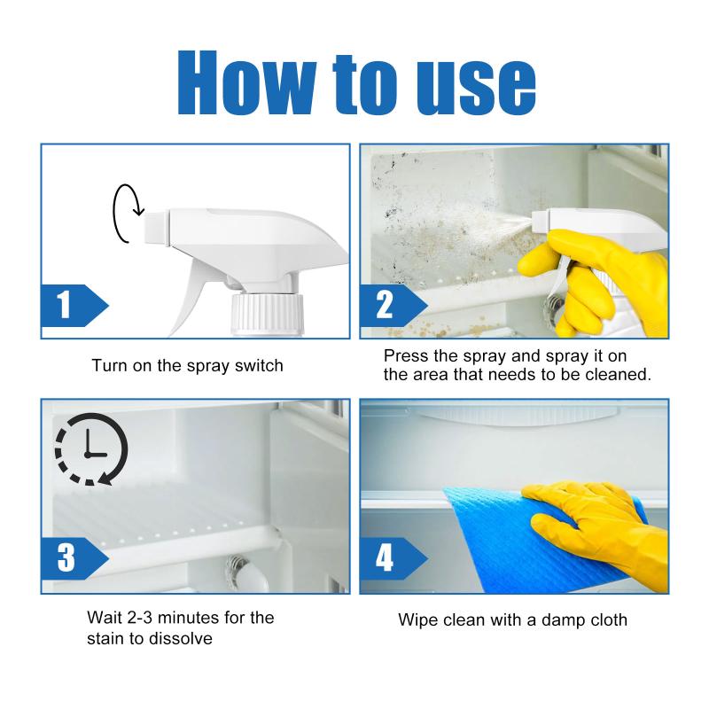 Refrigerator Odor Control Cleaner Eliminates Unpleasant Smells Effective for Food Stain Removal Home Use