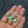 Green Amethyst Gemstone Handmade 925 Sterling Silver Jewelry Earring