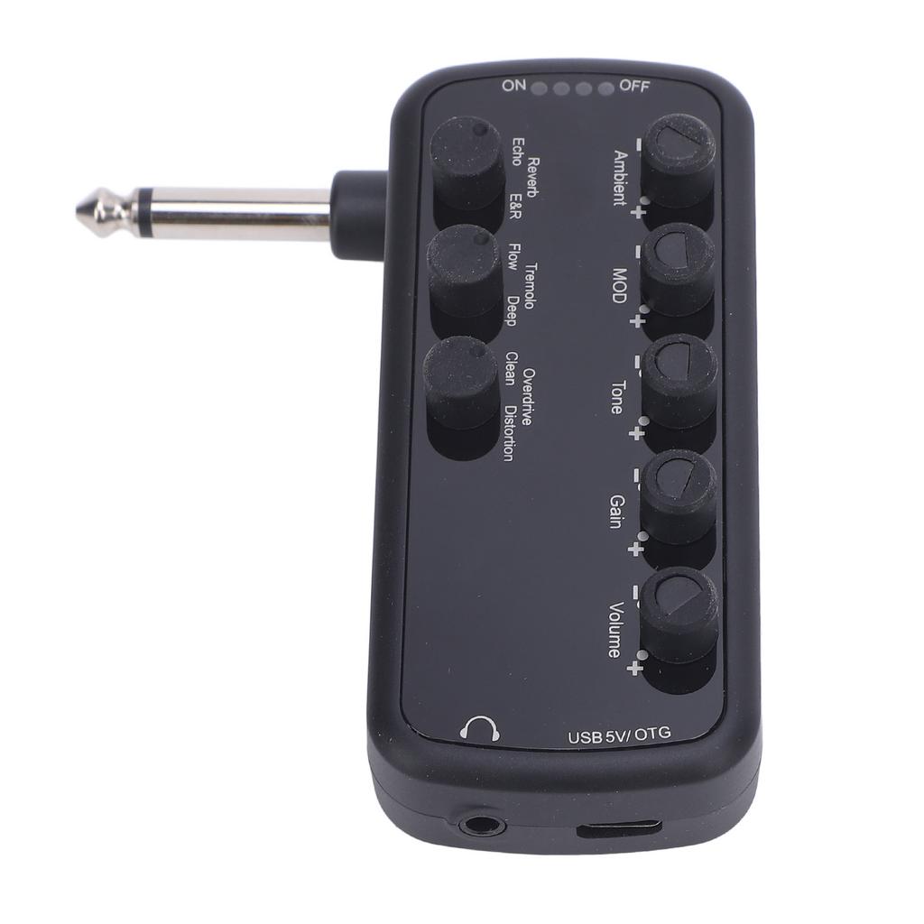 Bass Headphone Amplifier Multi Effects Clean Overdrive Distortion Echo Reverb Chorus Tremolo Deep Bass Headphone Amp