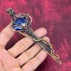 Sodalite Pendant Copper Wire Wrapped Pendant Key Jewelry Handmade Decent Pendant Copper Wire Jewelry Natural Gemstone Pendant Gifts for Mom