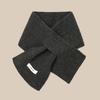 Solid Color Cross Neck Warmer Windproof Minimalist Wool Knitted Scarf Thickened Cold Protection Women Winter Neckerchief