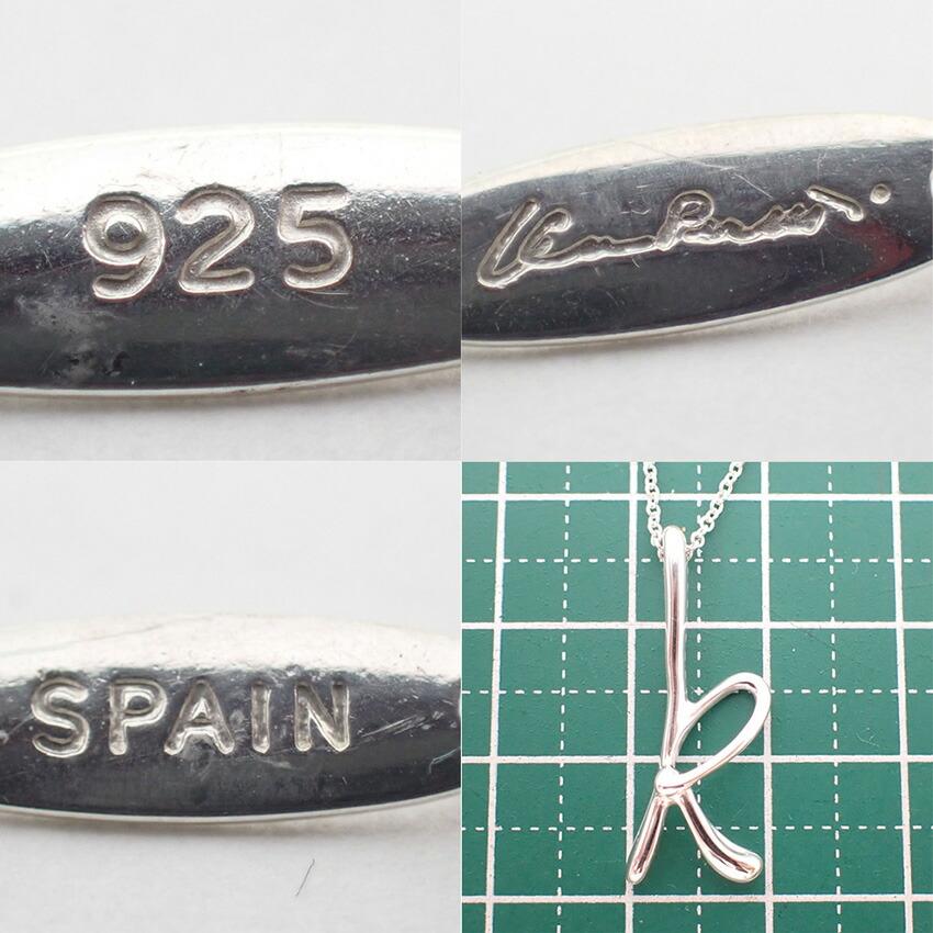 [Used] TIFFANY/Tiffany 925 Initial/K Pendant/Necklace/g515-21