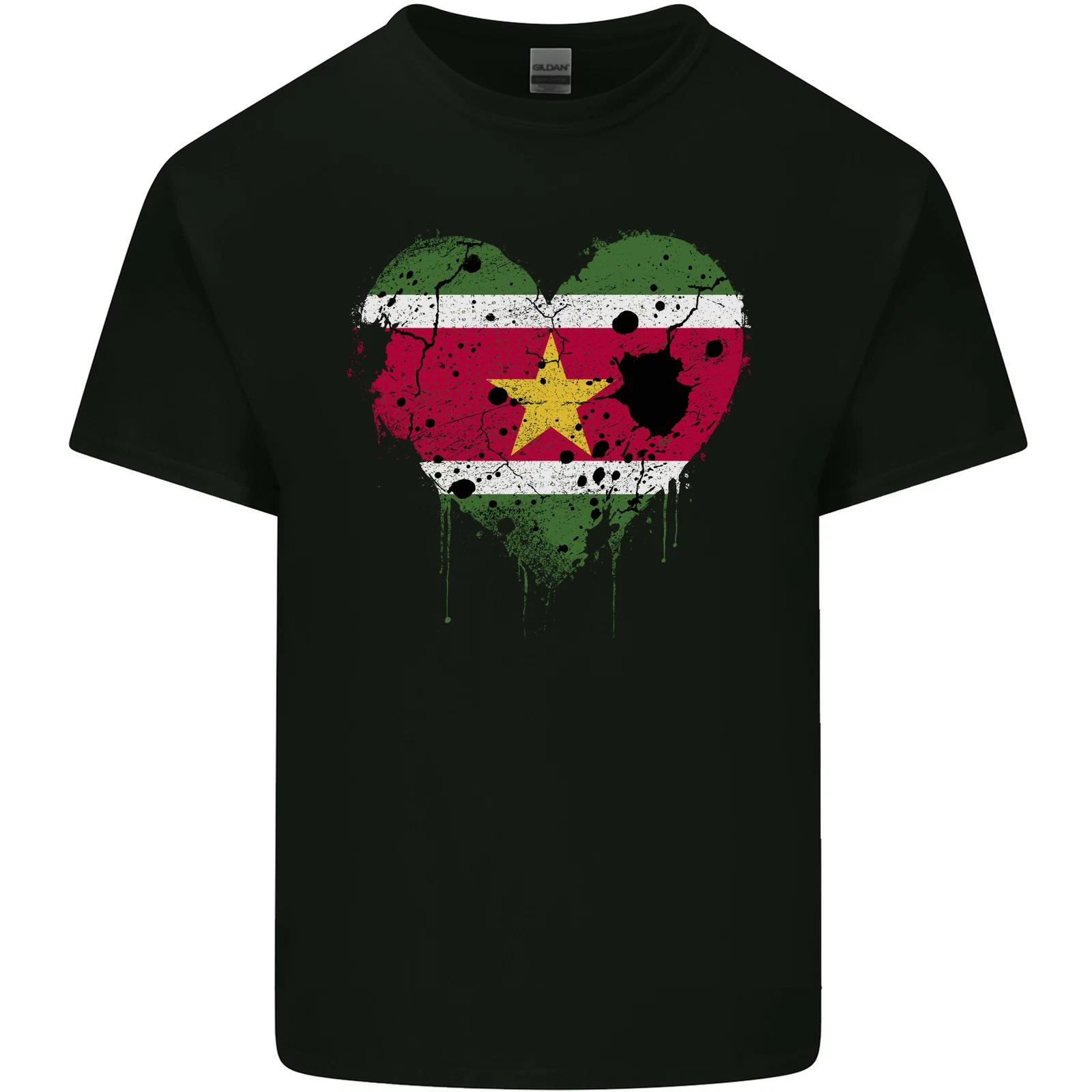 Love Suriname Flag Suriname Day Football Kids T-Shirt Childrens 3XL