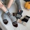 Retro Medium Tube Socks Color Matching Thickened Warm Fashion Season Socks Contrasting Stripes Wool Stacking Stockings