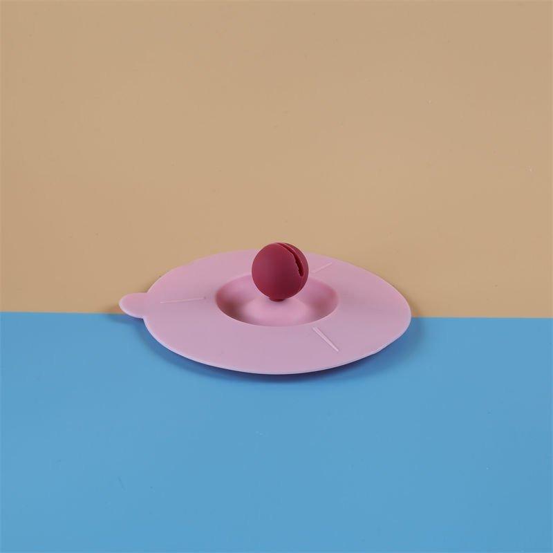 Three-point Division, Multi-functional Silicone Cup Lid, Heat-resistant Mug Dust Cover, Soft Cover, Spherical Center, Suitable for Both Men and Women