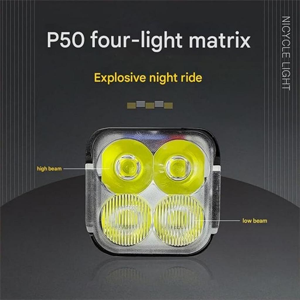 Bike Lights – Night Riding Headlight & Taillight, USB Rechargeable, Strong Lighting for Mountain & Road Cycling