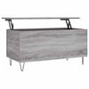 VidaXL Coffee Table Sonoma Grey 90x44.5x45 Cm Engineered Wood 830978