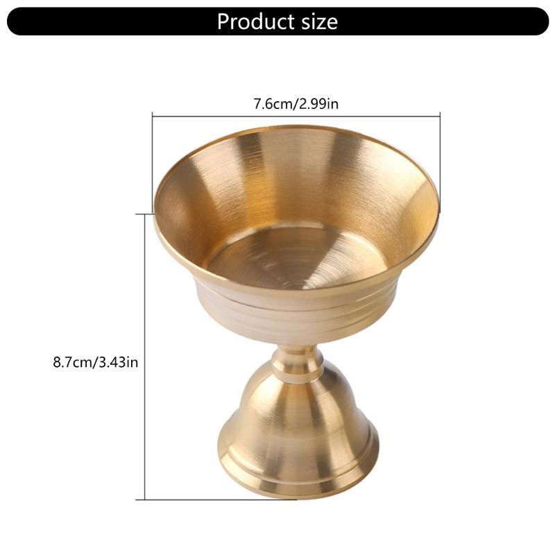 Brass Stand Butter Lamp Tealight Holder Home Decors Buddhist Candlestick