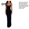 Women's Cami Lace Bodycon Maxi Dress Spaghetti Strap Sleeveless Split Long Dress Sexy Low Cut Evening Dress for Cocktail Party Nightclubs