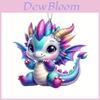 New Colorful Cartoon Acrylic Flat Dragon Car Hanging Ornament For Interior Decoration