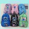 Stitch Cartoon Schulrucksack Aus Nylonmaterial Mit Anti-Last-Tragfähigkeit Für Mittelschüler
