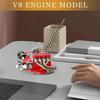 Cison V8 Engine Kit Gas,Ohv V8 Small Block Engine Model Kits 4-Stroke 44cc Water-Cooled 1/6,Mini Build Your Own Stem Cison Running Engine Kits