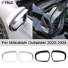 For Mitsubishi Outlander -2024, ABS Rearview Mirror Rain Eyebrow Rainproof Protector Cover Car Accessories