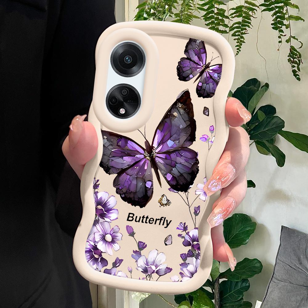 Gemaltes Muster Big Wave Edge Weiches Silikonmaterial Macaron-Telefongehäuse Stoßfestes Schutzgummigehäuse für OPPO Reno Realme