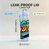 1PC Skateboard Six Seven Graffiti Print 750ml Color Plastic Sports Water Bottle Leakproof Flip Straw Lid Suitable for Sports Office Home Use