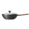 Sanhe Heyuan 0-Coating Flat-Bottom Non-stick Iron Wok