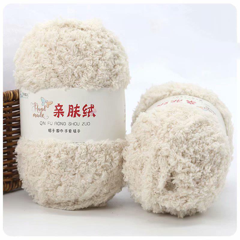 50 g/Bündel Chenillegarn, weicher, dünner Korallensamt-Handtuchfaden zum Stricken, Häkelgarn, Handstricken, Häkeln, DIY-Pullover, Puppen