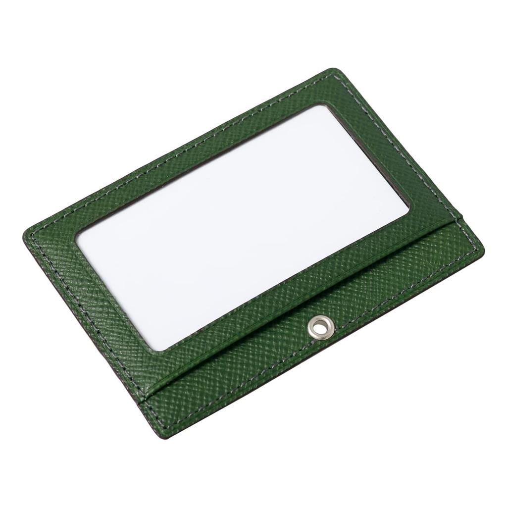 Takeo Kikuchi ID Card ID Card Name Pass Genuine Panama Card Card Name Badge Employee ID Card with Cowhide Italian Black Case, Holder, Holder, Case,