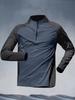 Herren Outdoor Schnelltrocknende Radsport & Laufen Halbreißverschluss Langarm Trainingsjacke