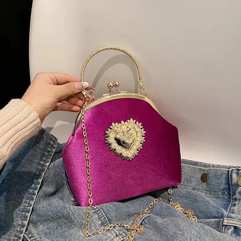 Seiden-KETTEN Solide Schultertaschen Metall-Dekoration Nähgarn Damen-Taschen 2026 Hohe Qualität Weicher Reißverschluss Damen-Handtaschen